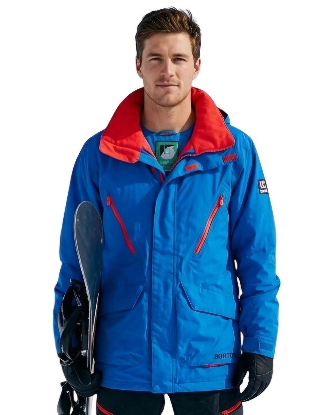 Burton Dryride Teal Orange Snowboard Ski Jacket Pockets Full Zip Closure Size L